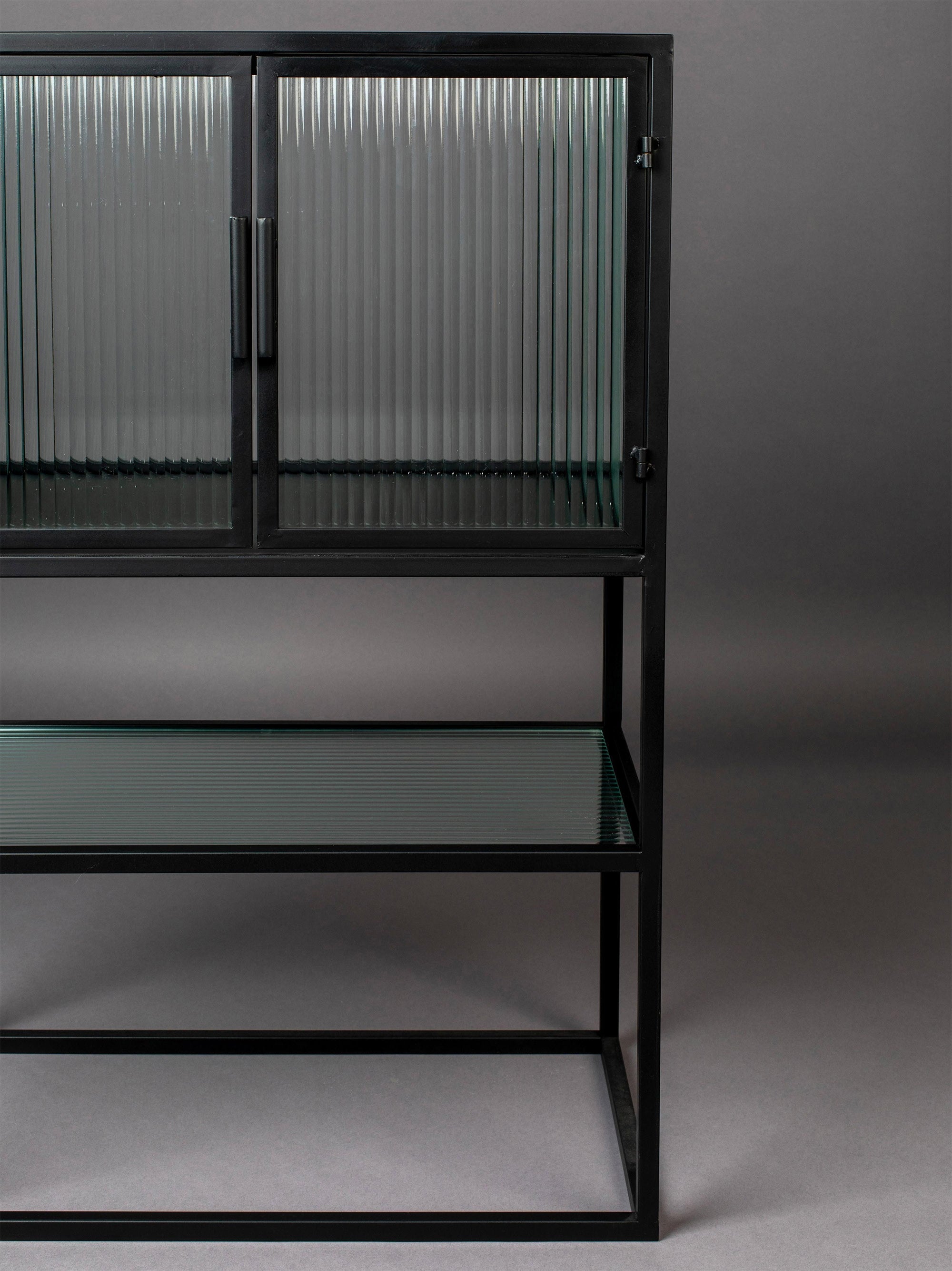 Boli Highboard with Grooved Glass