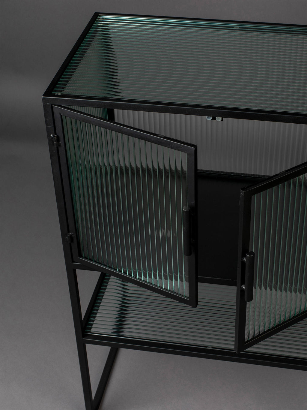 Boli Highboard with Grooved Glass