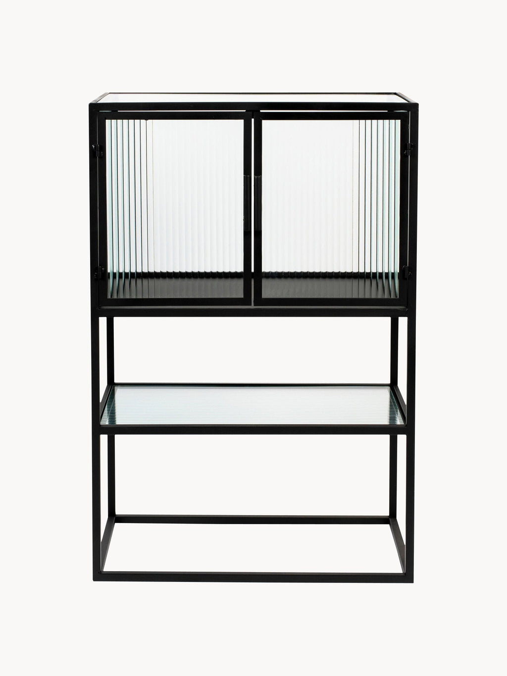 Boli Highboard with Grooved Glass