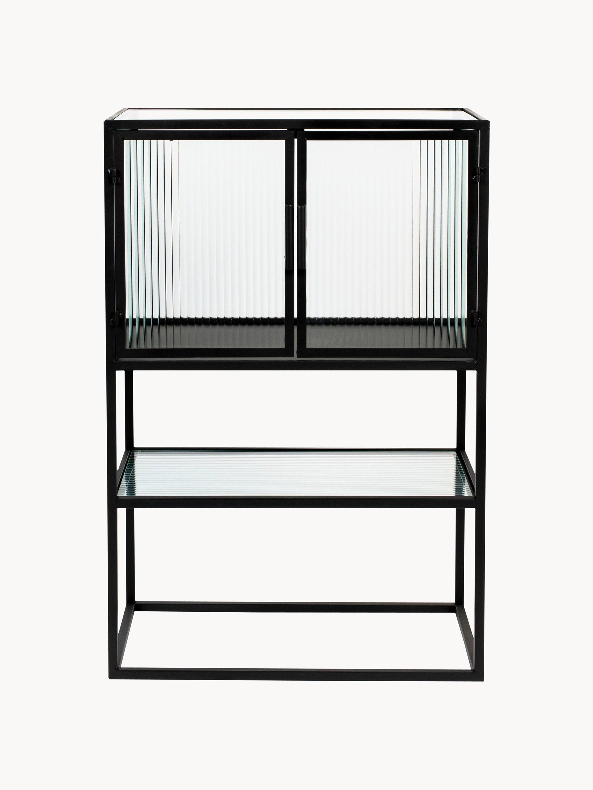 Boli Highboard with Grooved Glass