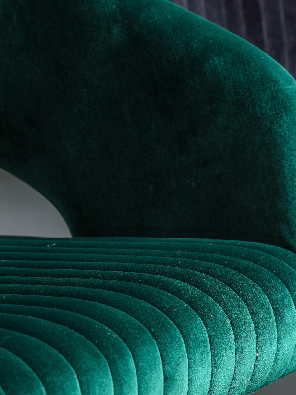 Murray Velvet Desk Chair, Height-adjustable