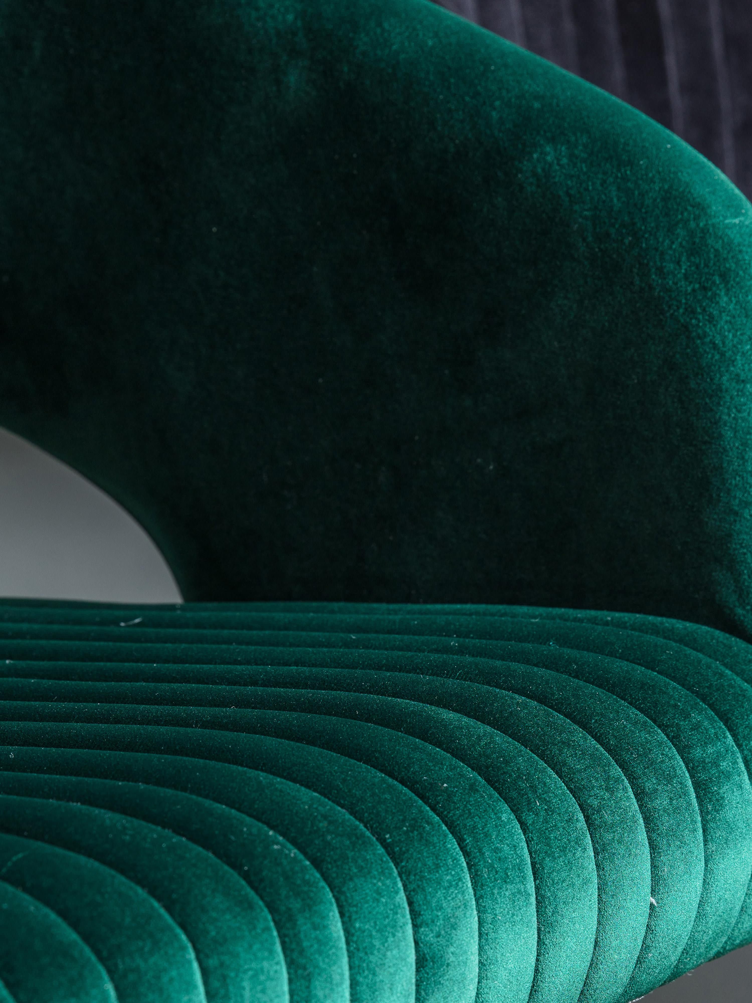 Murray Velvet Desk Chair, Height-adjustable