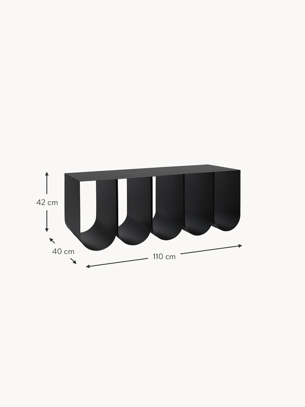 Curved Metal Bench