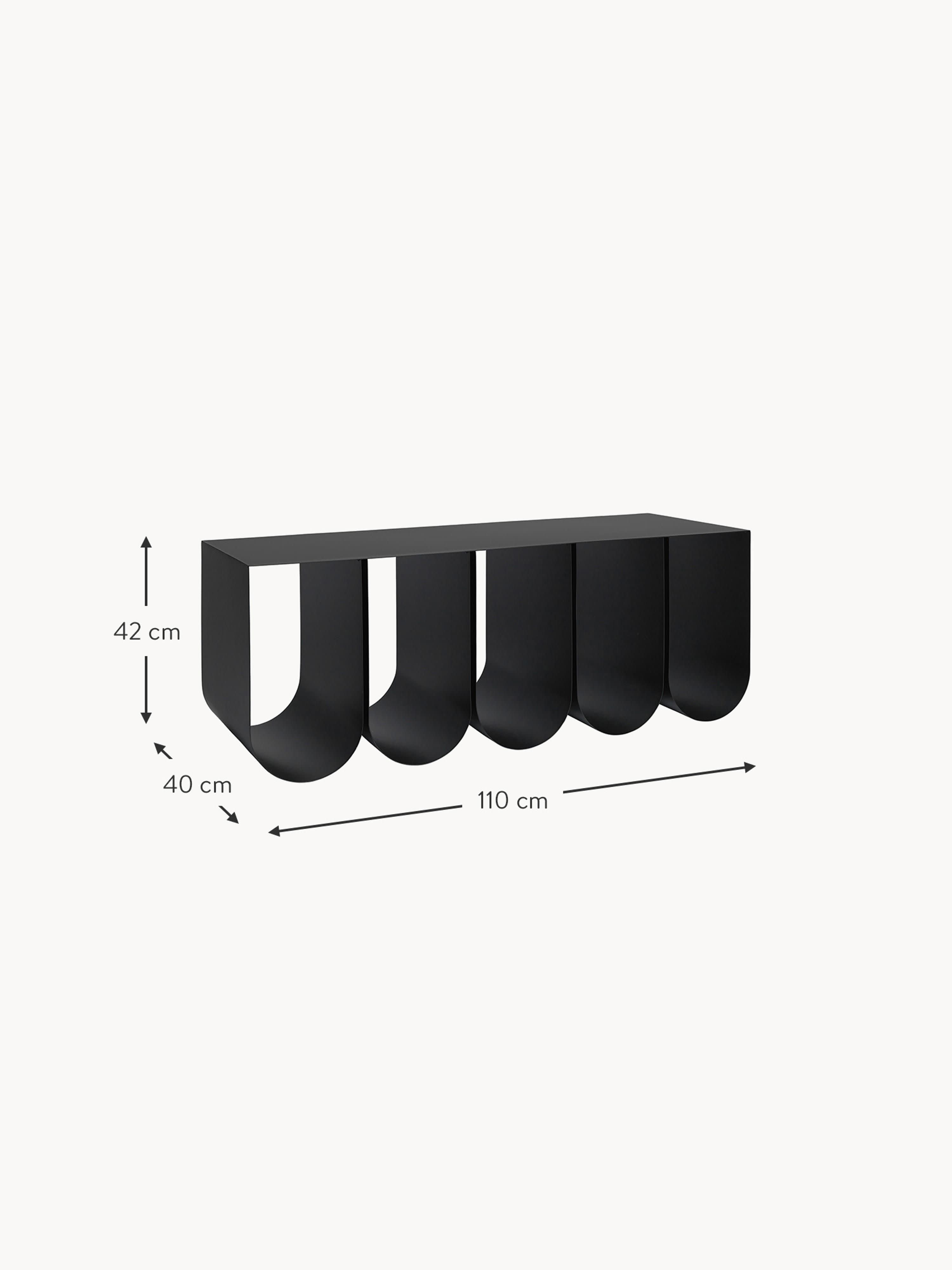 Curved Metal Bench