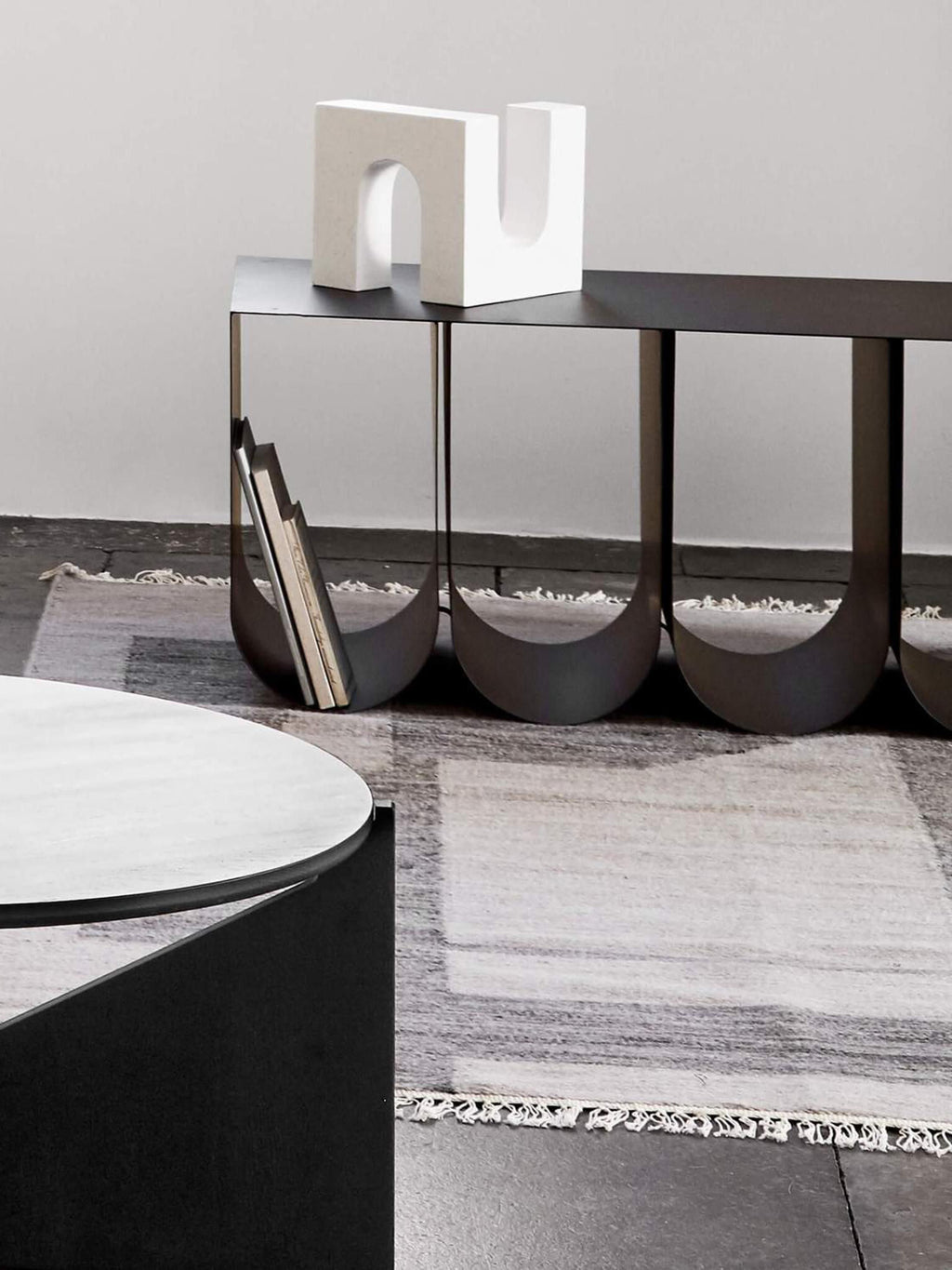 Curved Metal Bench