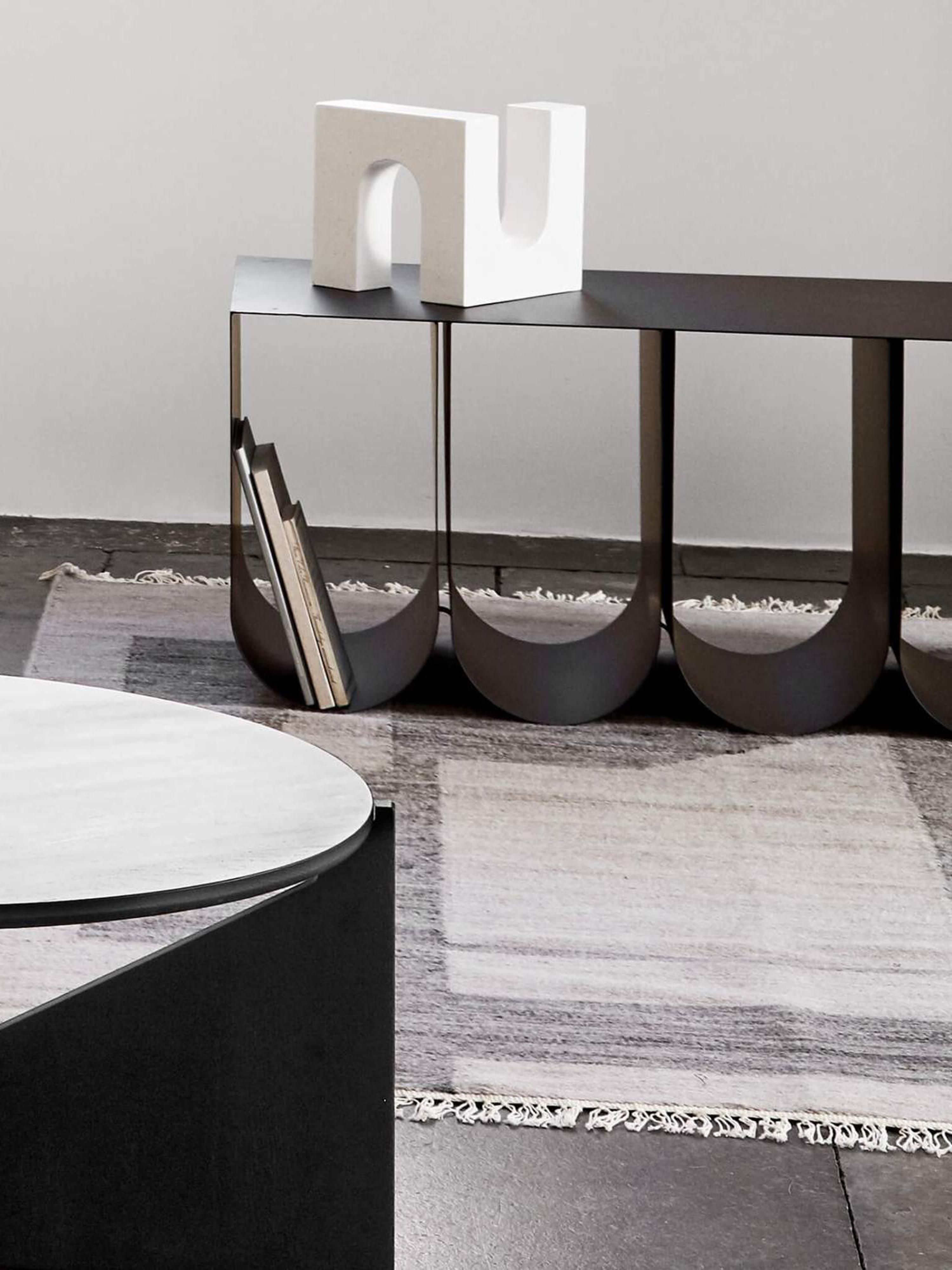 Curved Metal Bench