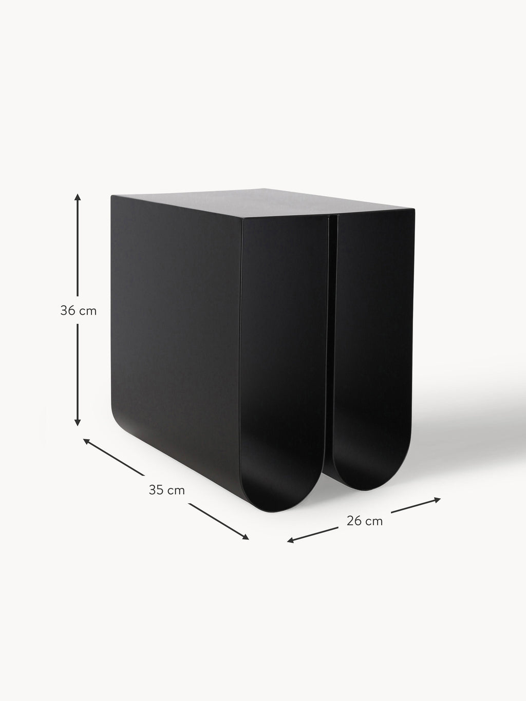 Curved Metal Side Table