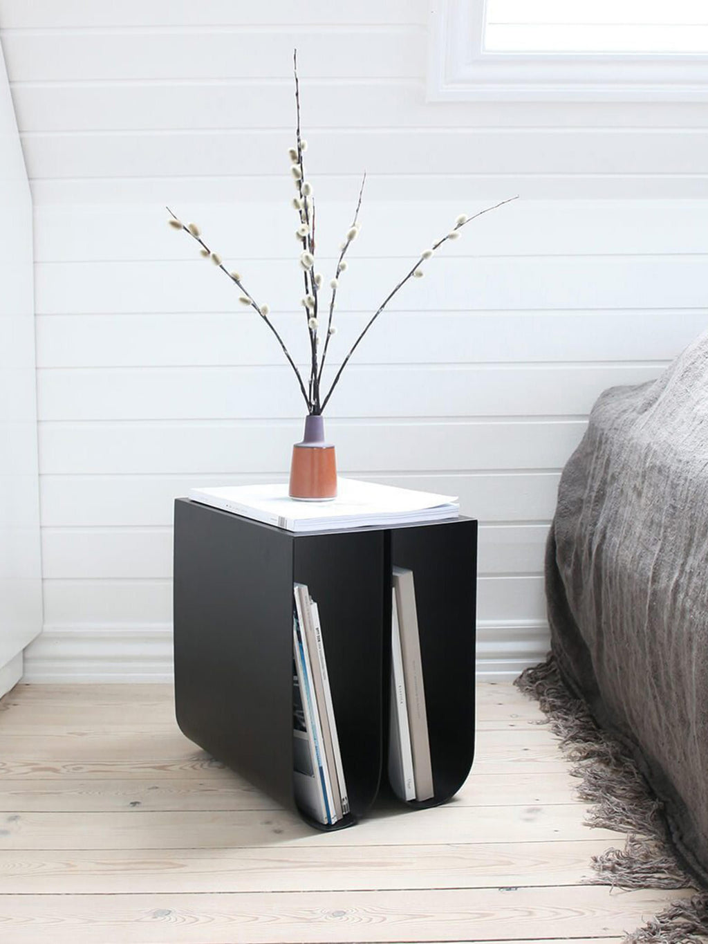 Curved Metal Side Table