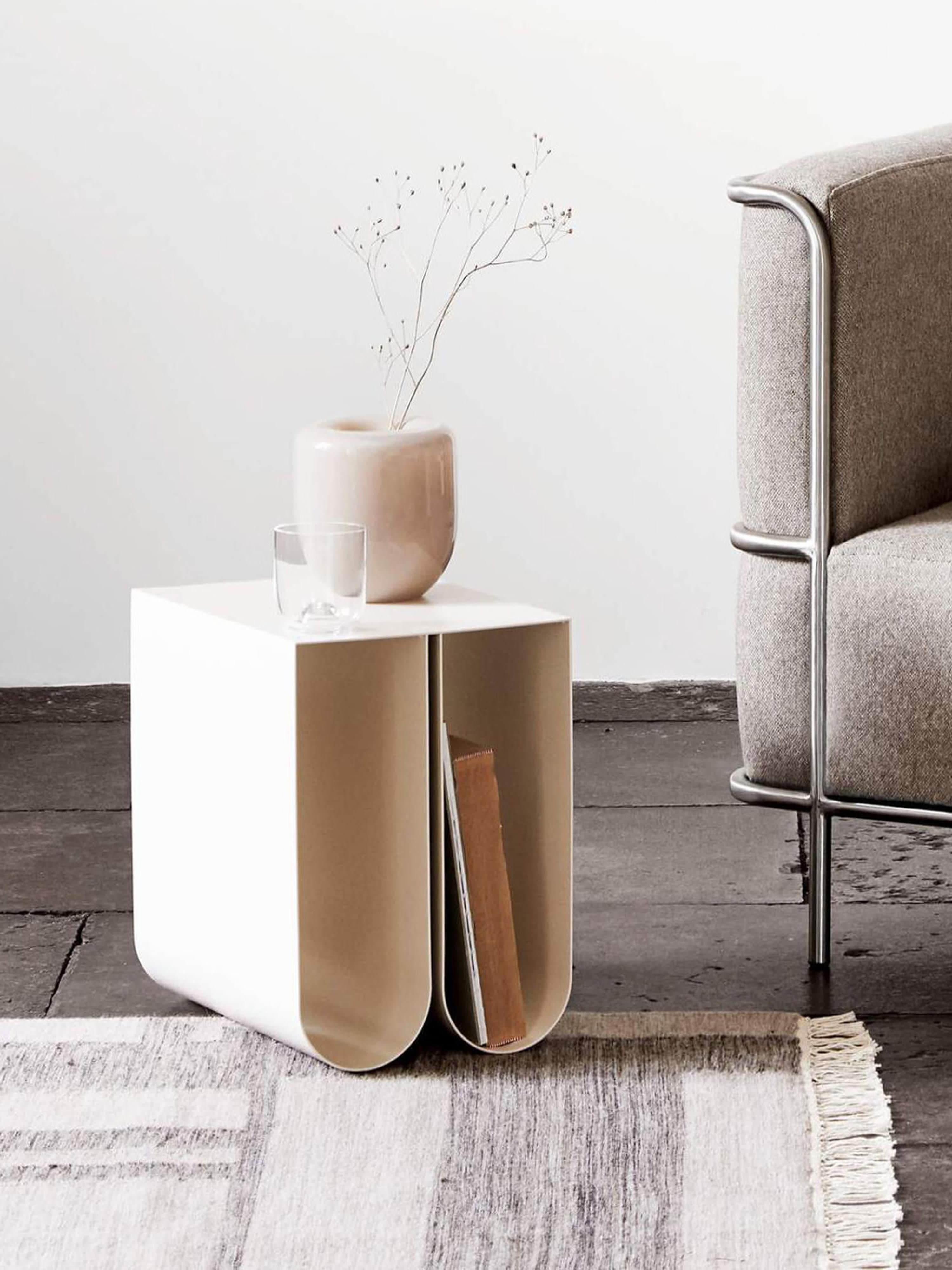 Curved Metal Side Table