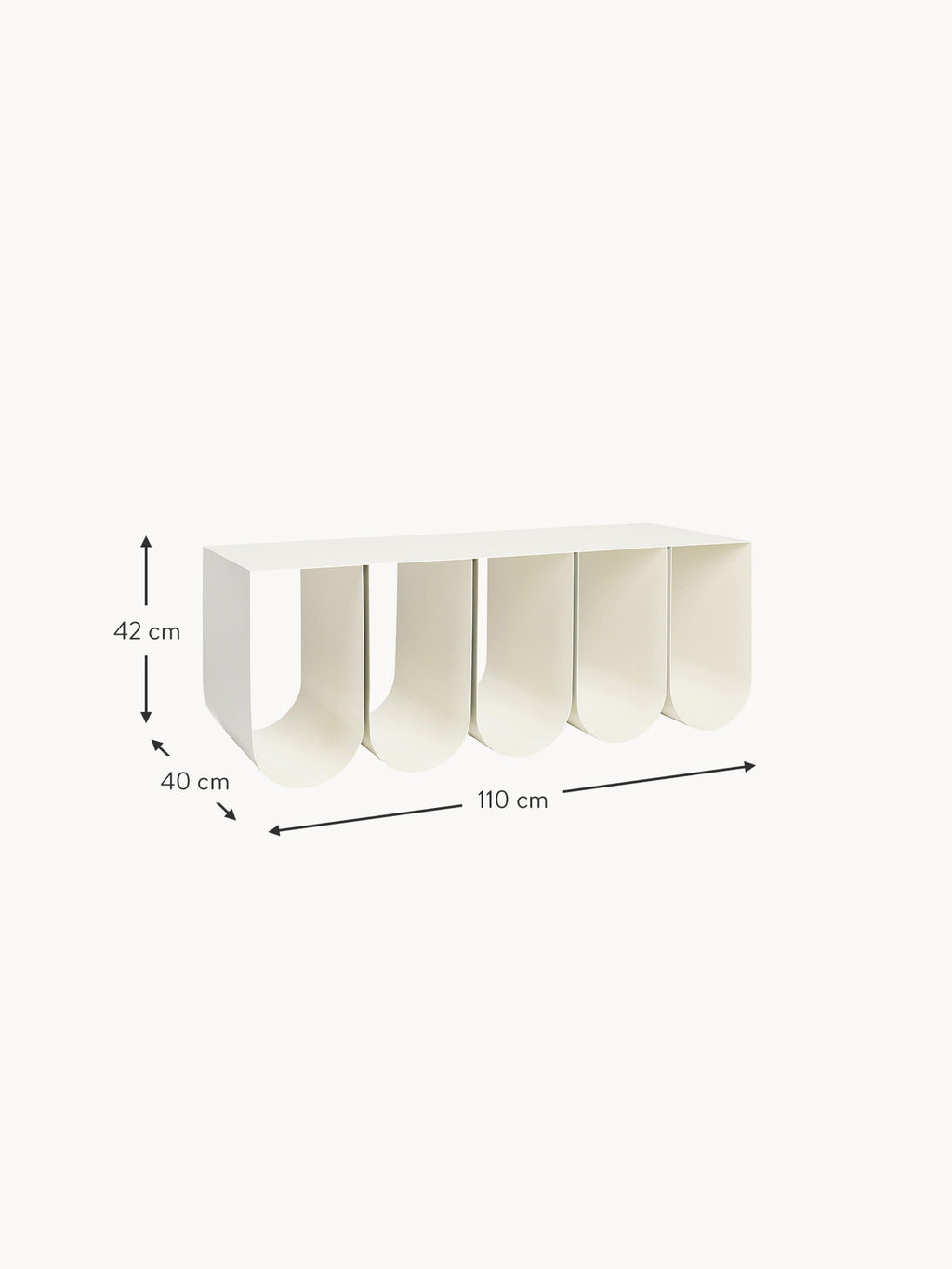 Curved Metal Bench