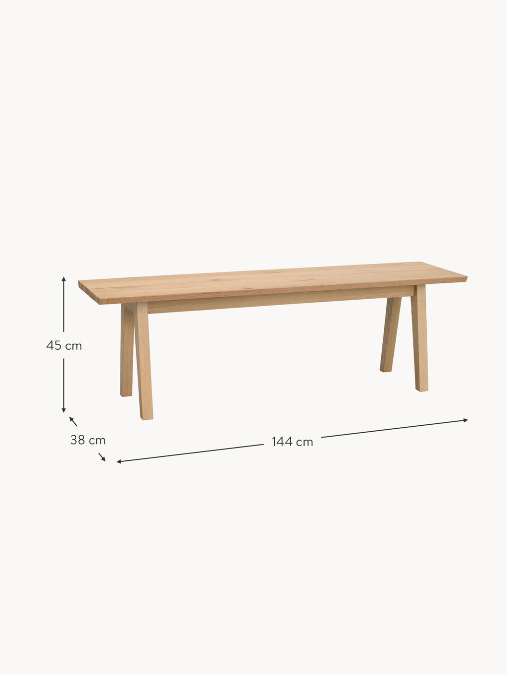 Melfort Oak Wood Bench