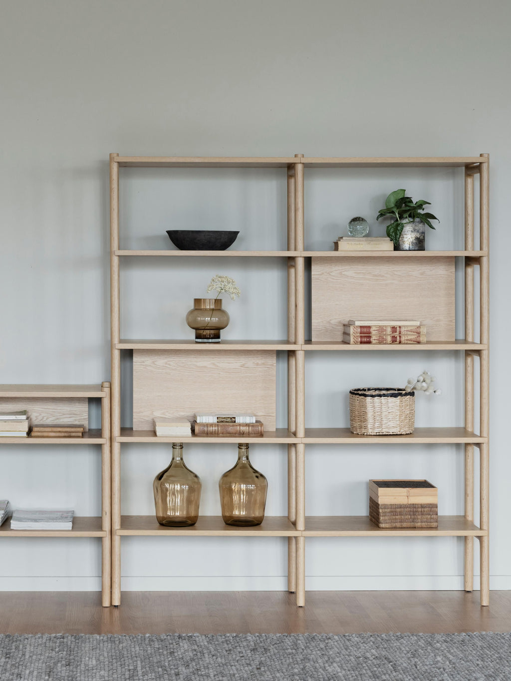 Holton Oak Wood Shelving Unit