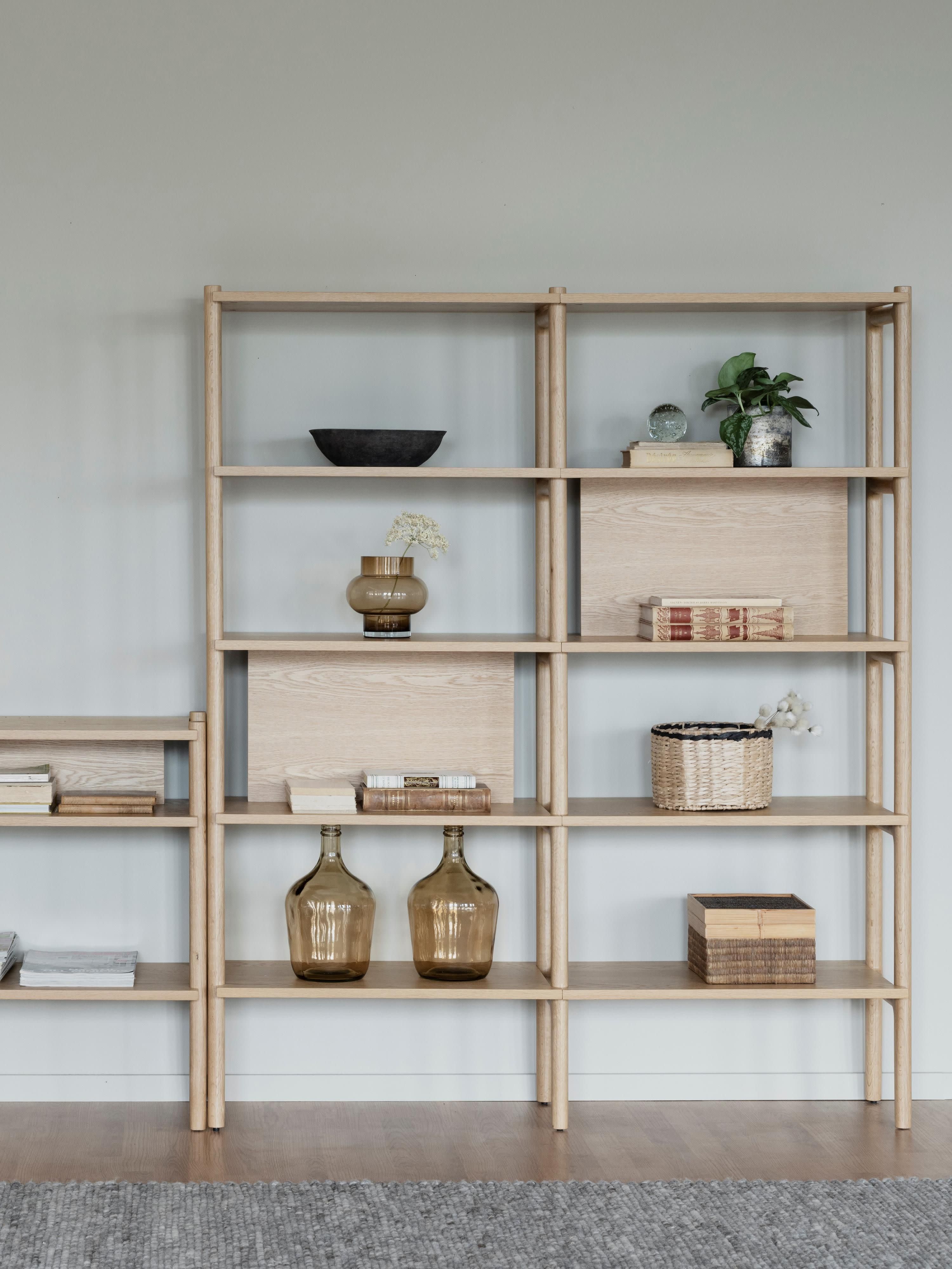 Holton Oak Wood Shelving Unit