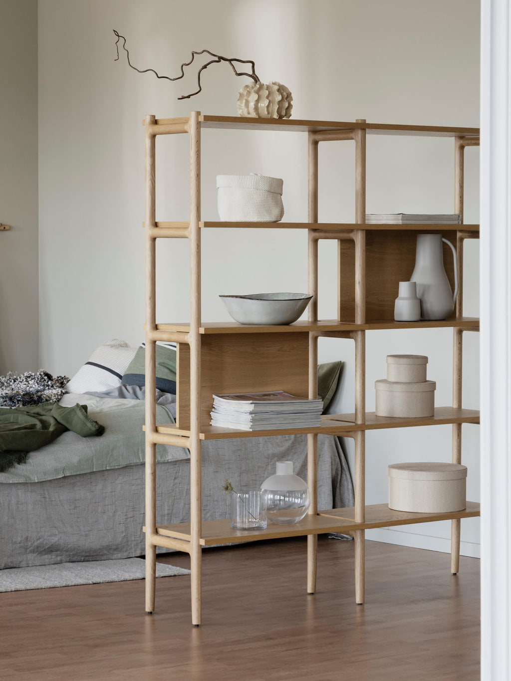 Holton Oak Wood Shelving Unit