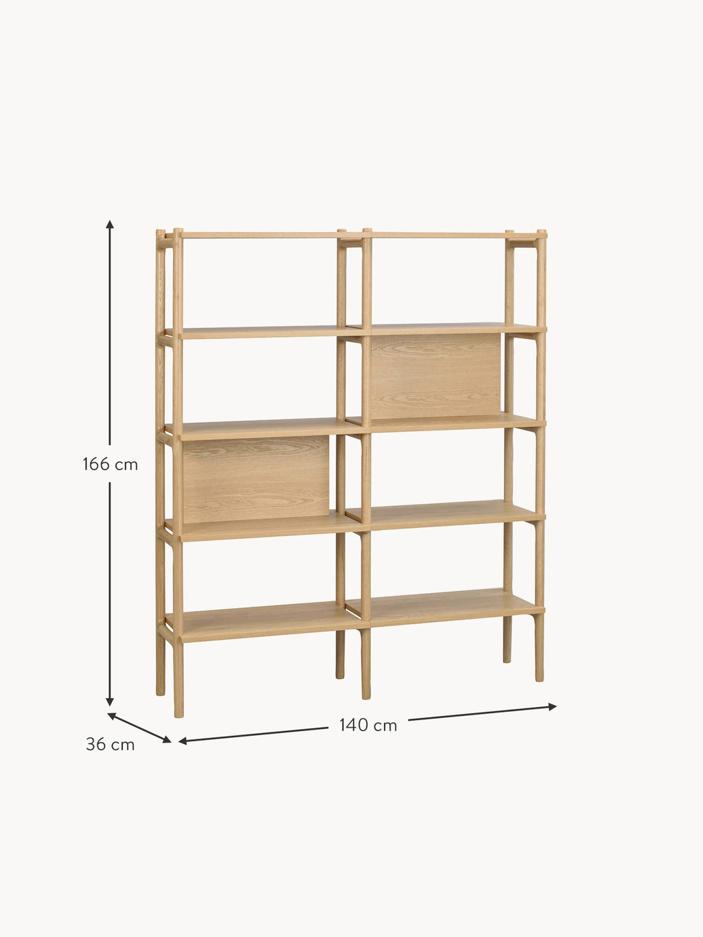 Holton Oak Wood Shelving Unit
