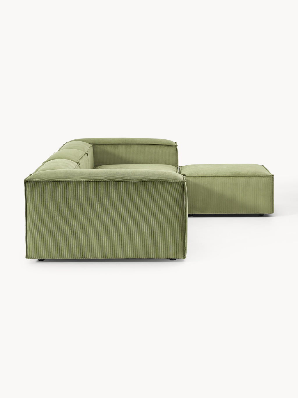 Lennon Corduroy Modular Sofa (4-seater) with Ottoman (left/right)