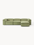 Gallery image 1 - Corduroy Modular Sofa Lennon (4-seater) with Ottoman (left/right)