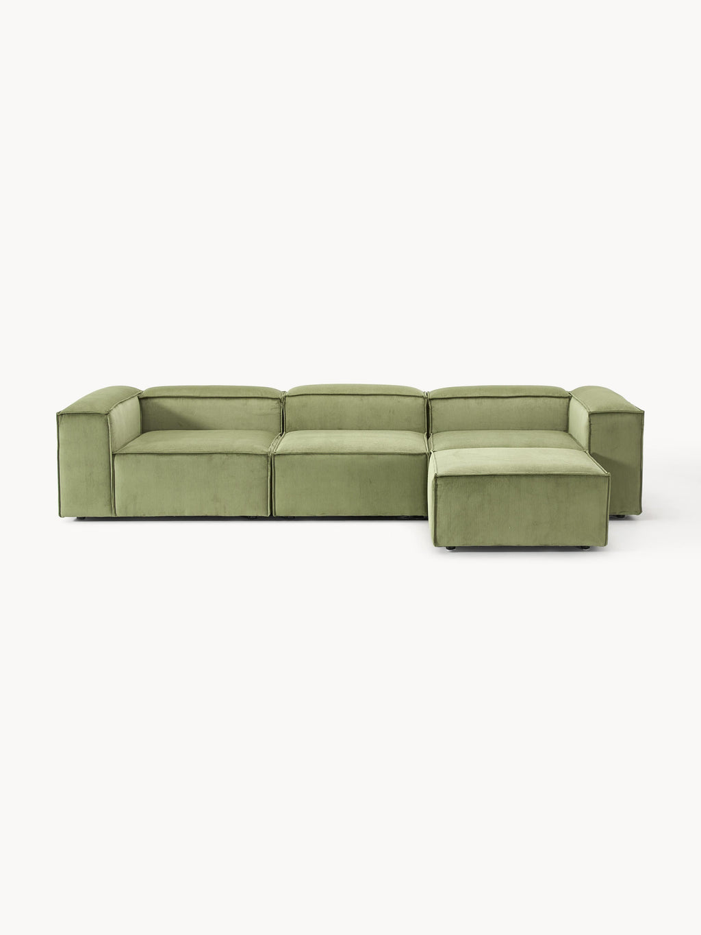 Lennon Corduroy Modular Sofa (4-seater) with Ottoman (left/right)