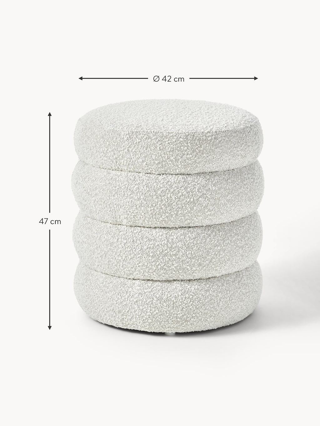 Alto Bouclé Upholstered Stool