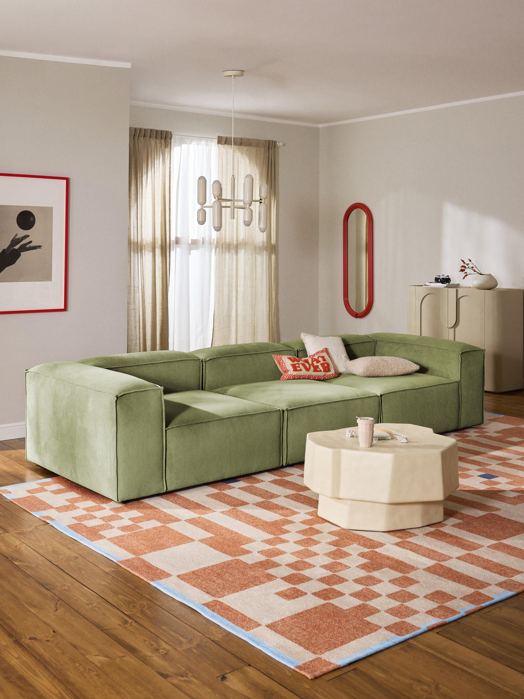 Lennon Corduroy Modular Sofa (4-seater)