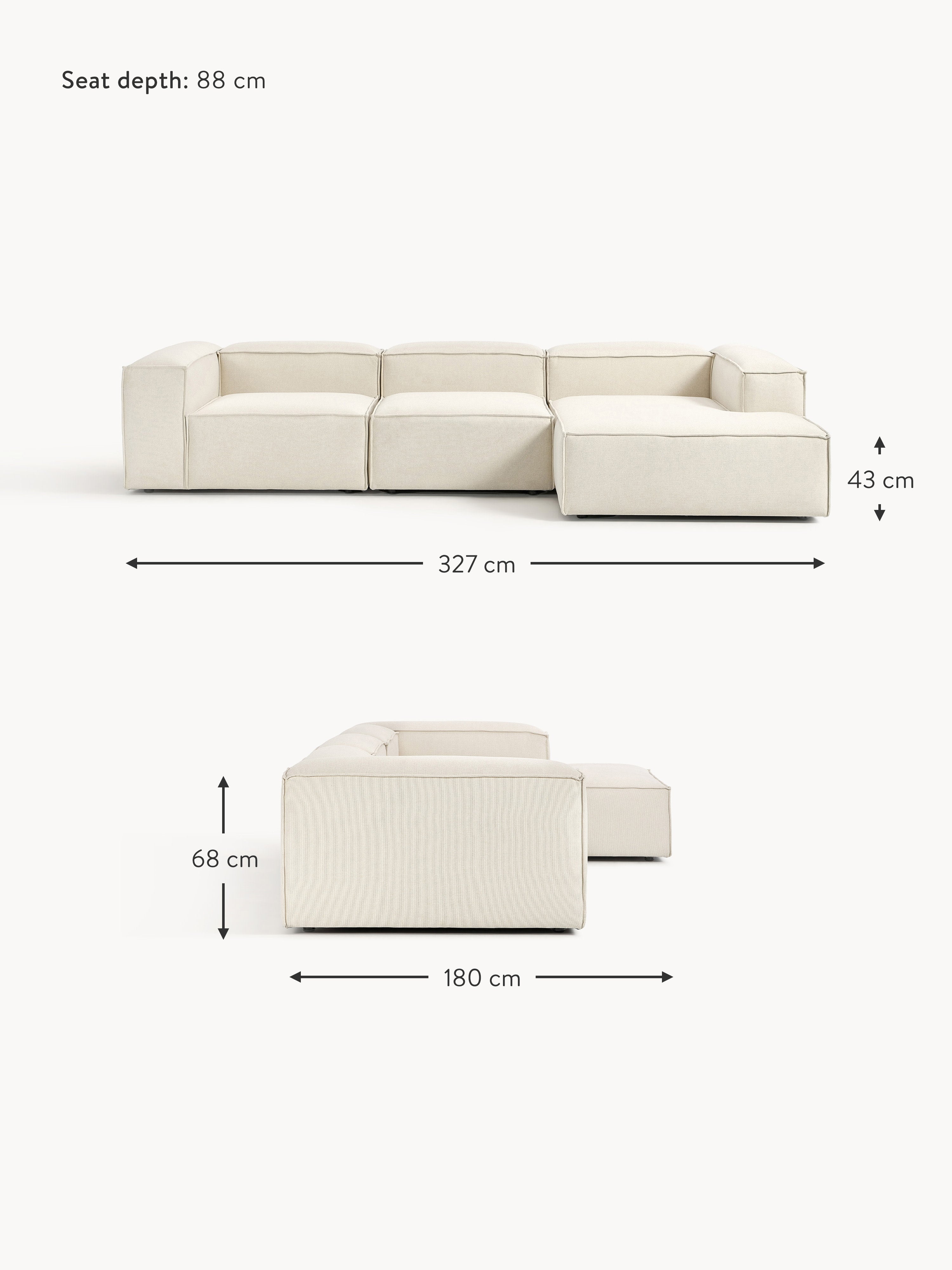 Lennon Modular Corner Sofa (4-seater)