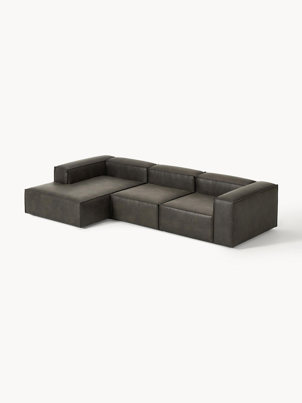 Lennon Modular Leather Corner Sofa (4-seater)