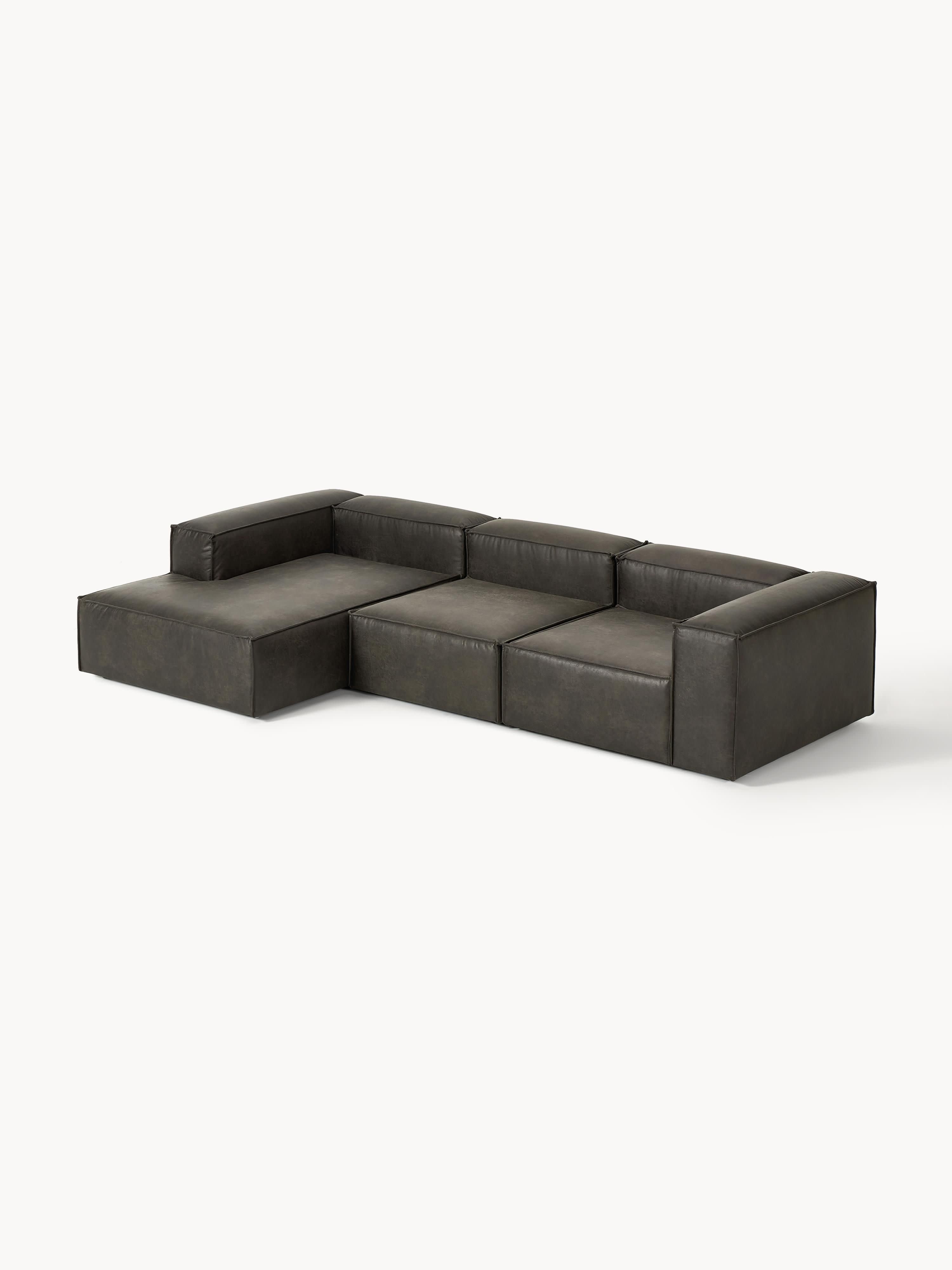 Lennon Modular Leather Corner Sofa (4-seater)