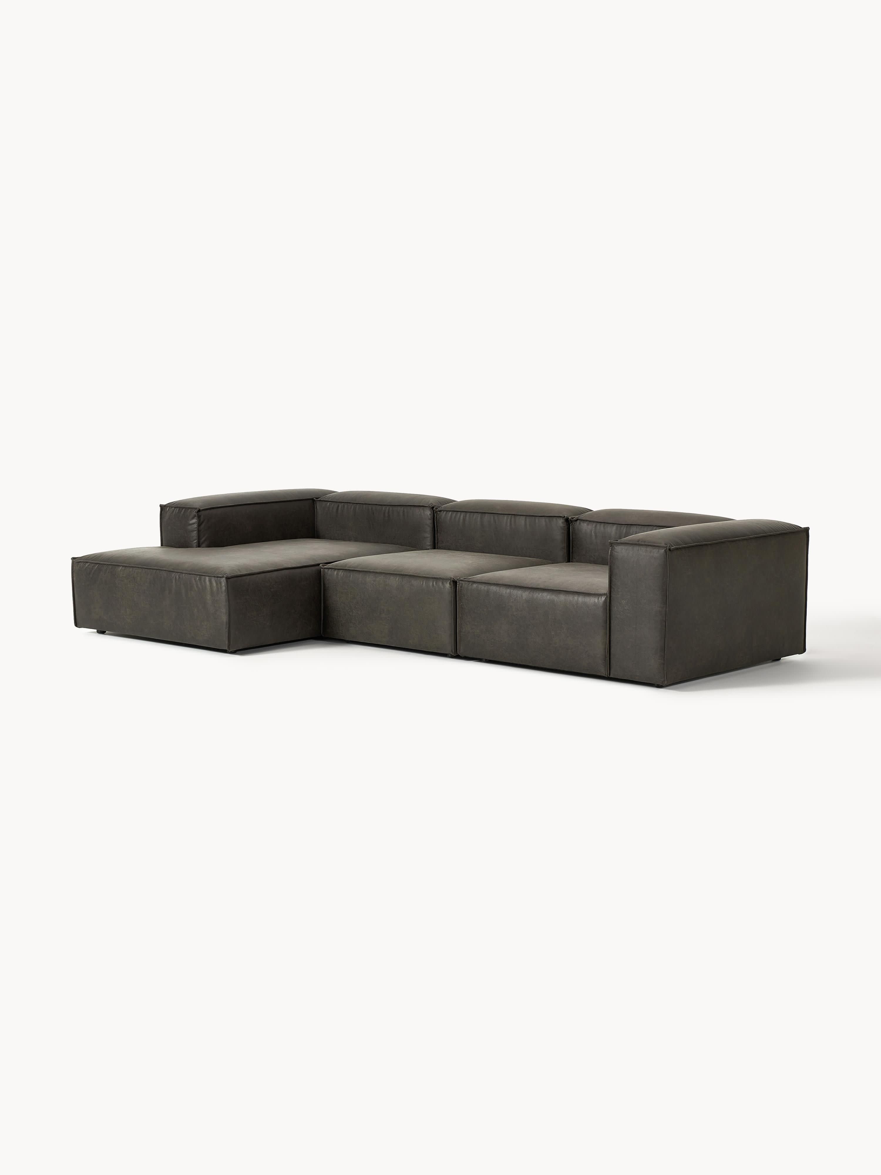 Lennon Modular Leather Corner Sofa (4-seater)