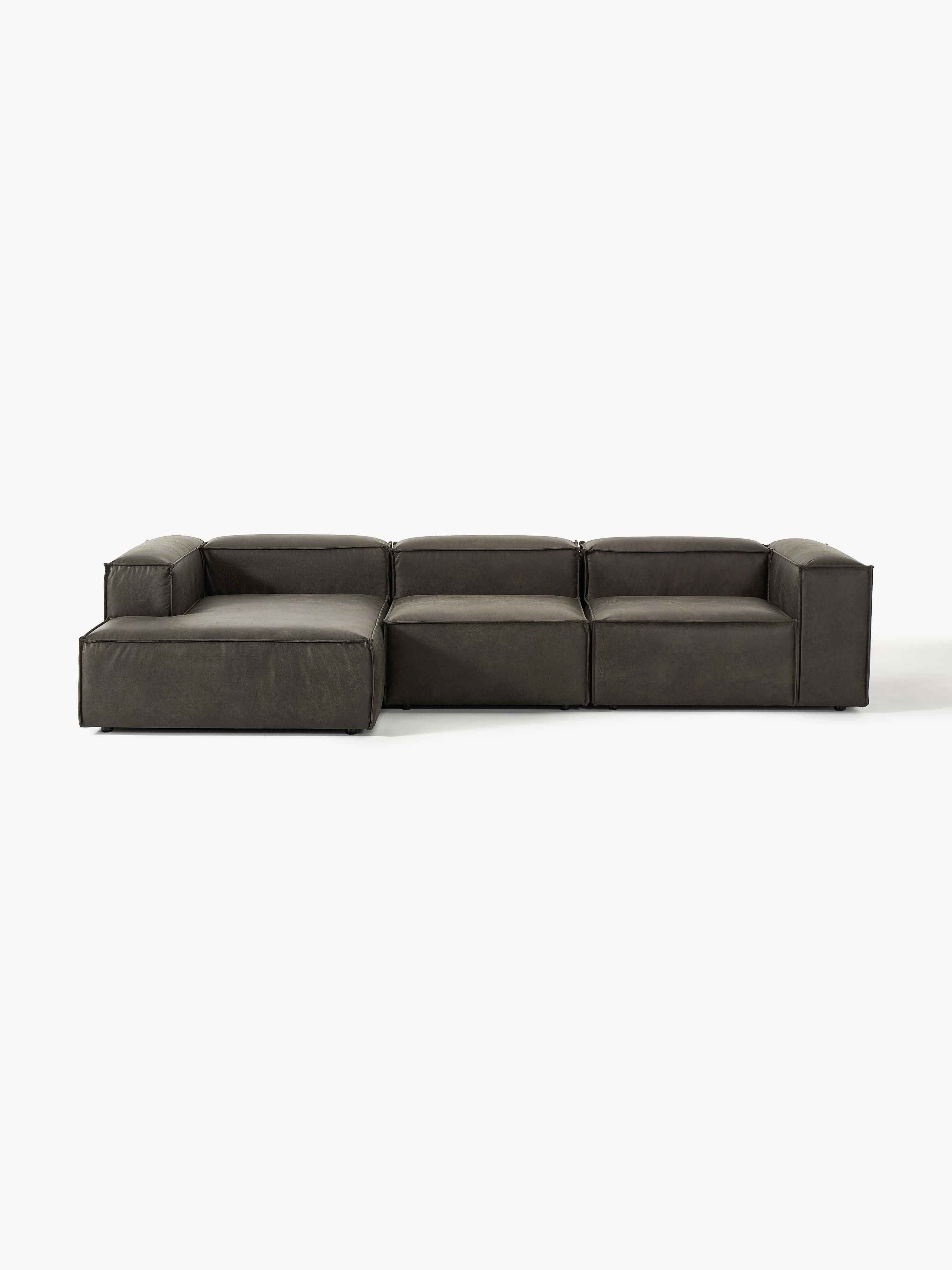 Lennon Modular Leather Corner Sofa (4-seater)