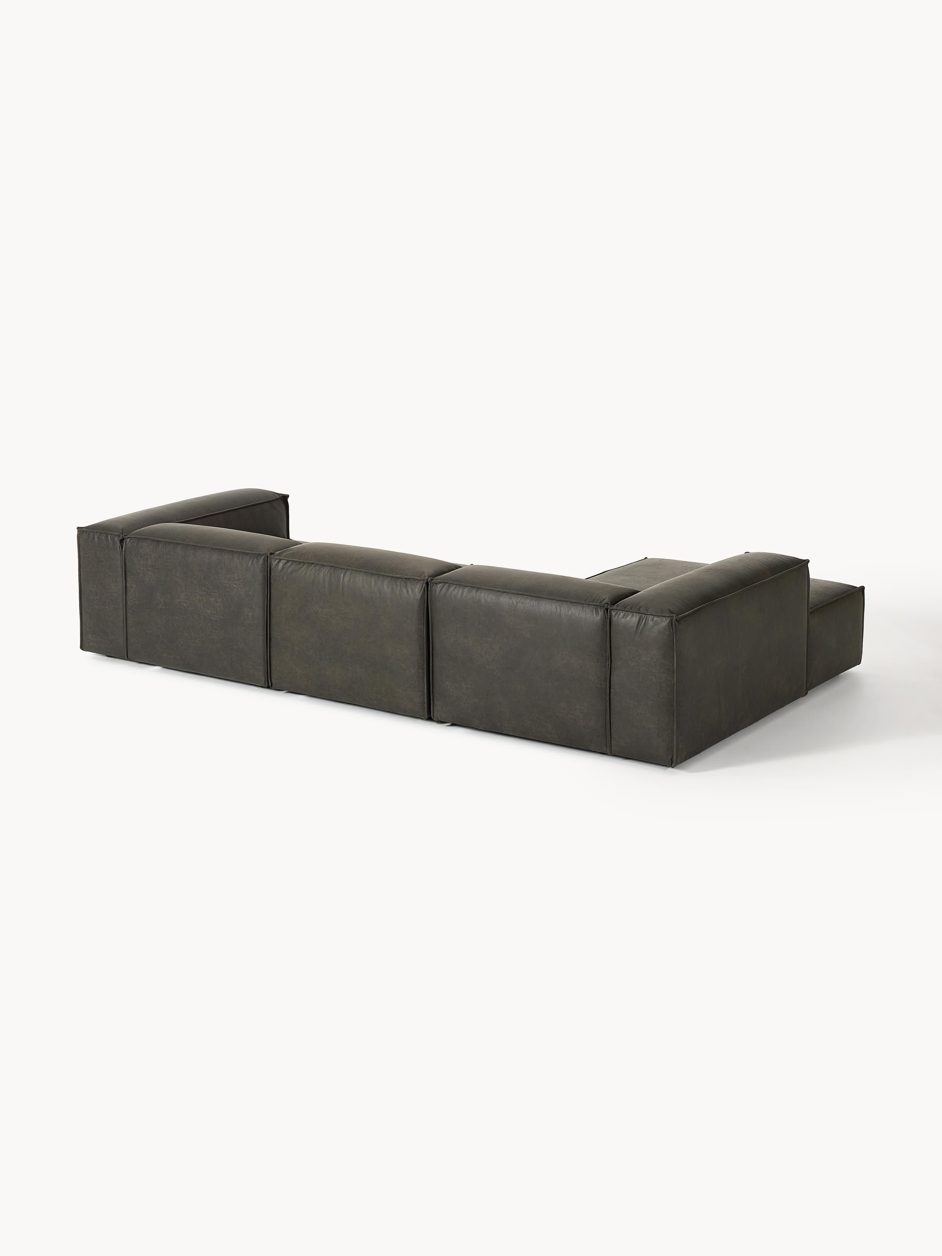 Lennon Modular Leather Corner Sofa (4-seater)