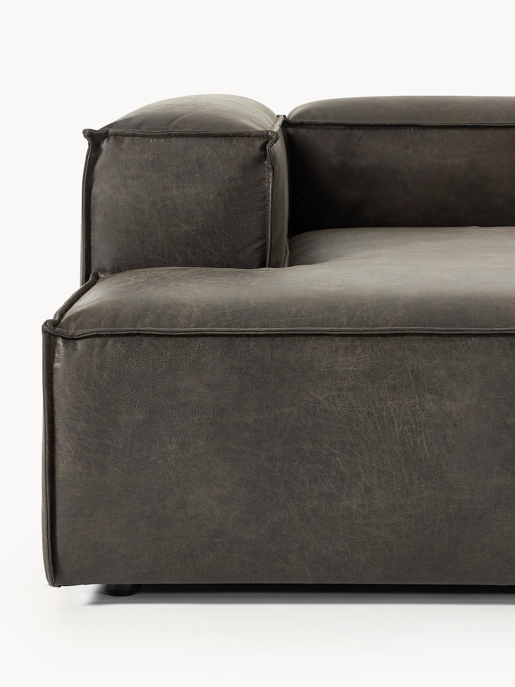 Lennon Modular Leather Corner Sofa (4-seater)