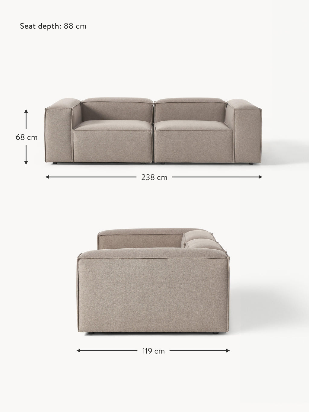 Lennon Modular Sofa (3-seater)