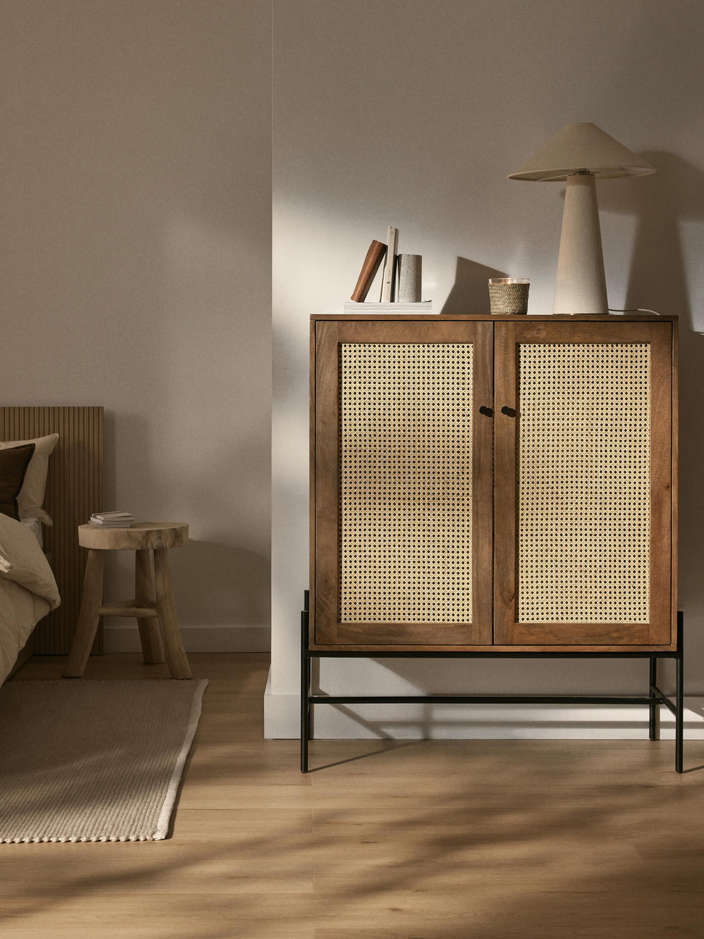Vienna Highboard with Viennese Wickerwork