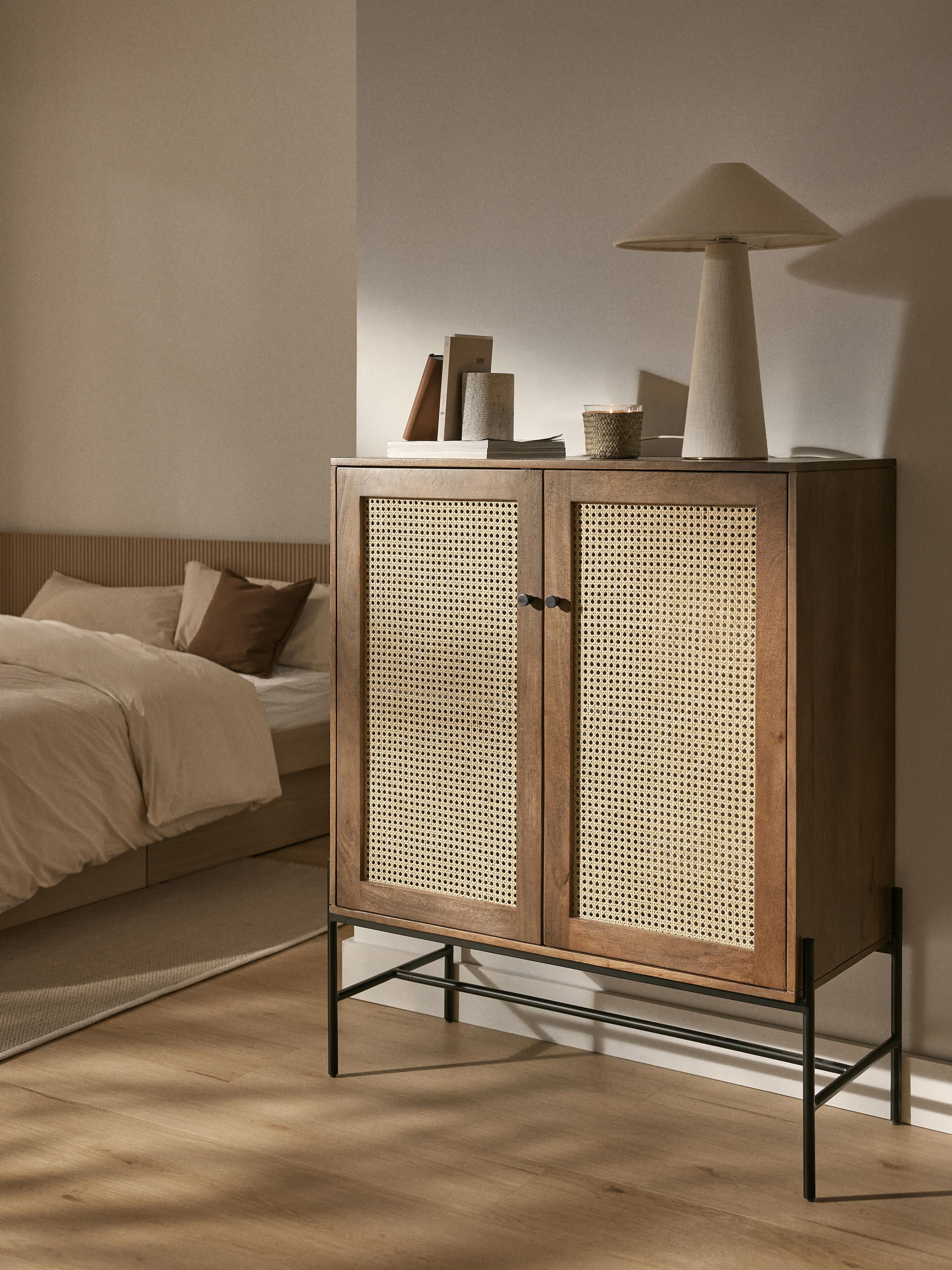 Vienna Highboard with Viennese Wickerwork