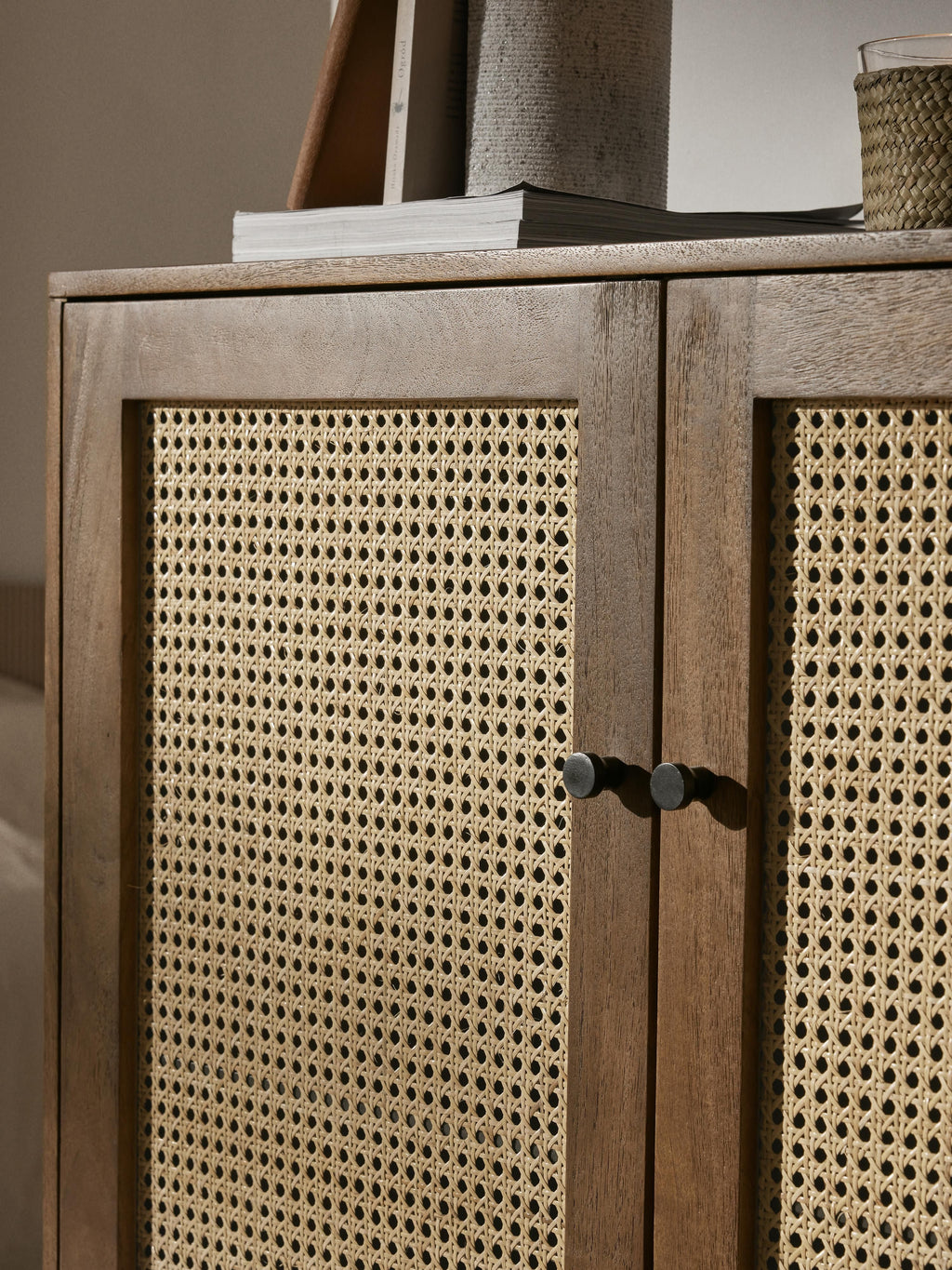 Vienna Highboard with Viennese Wickerwork