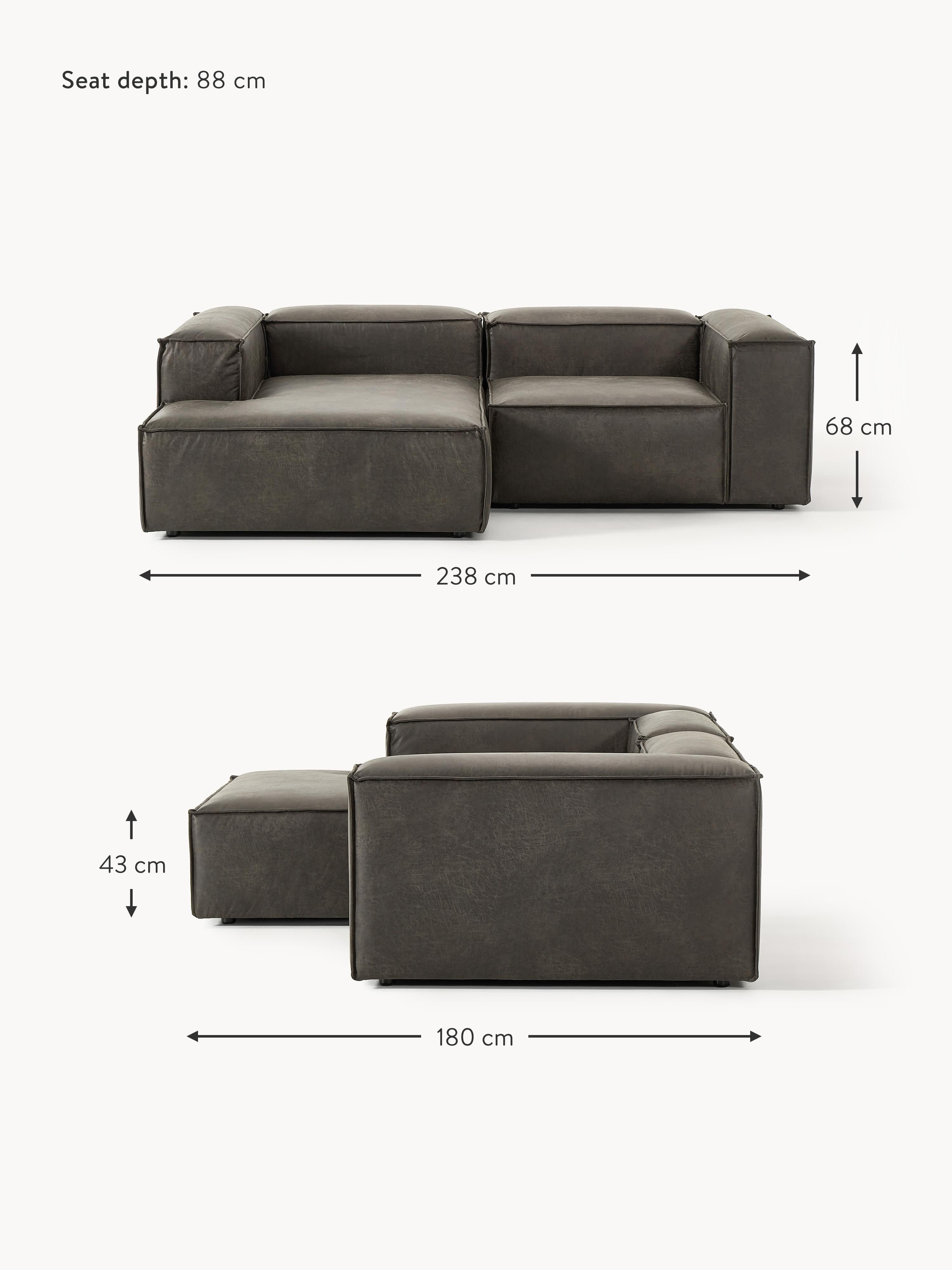 Lennon Modular Leather Corner Sofa (2-seater)