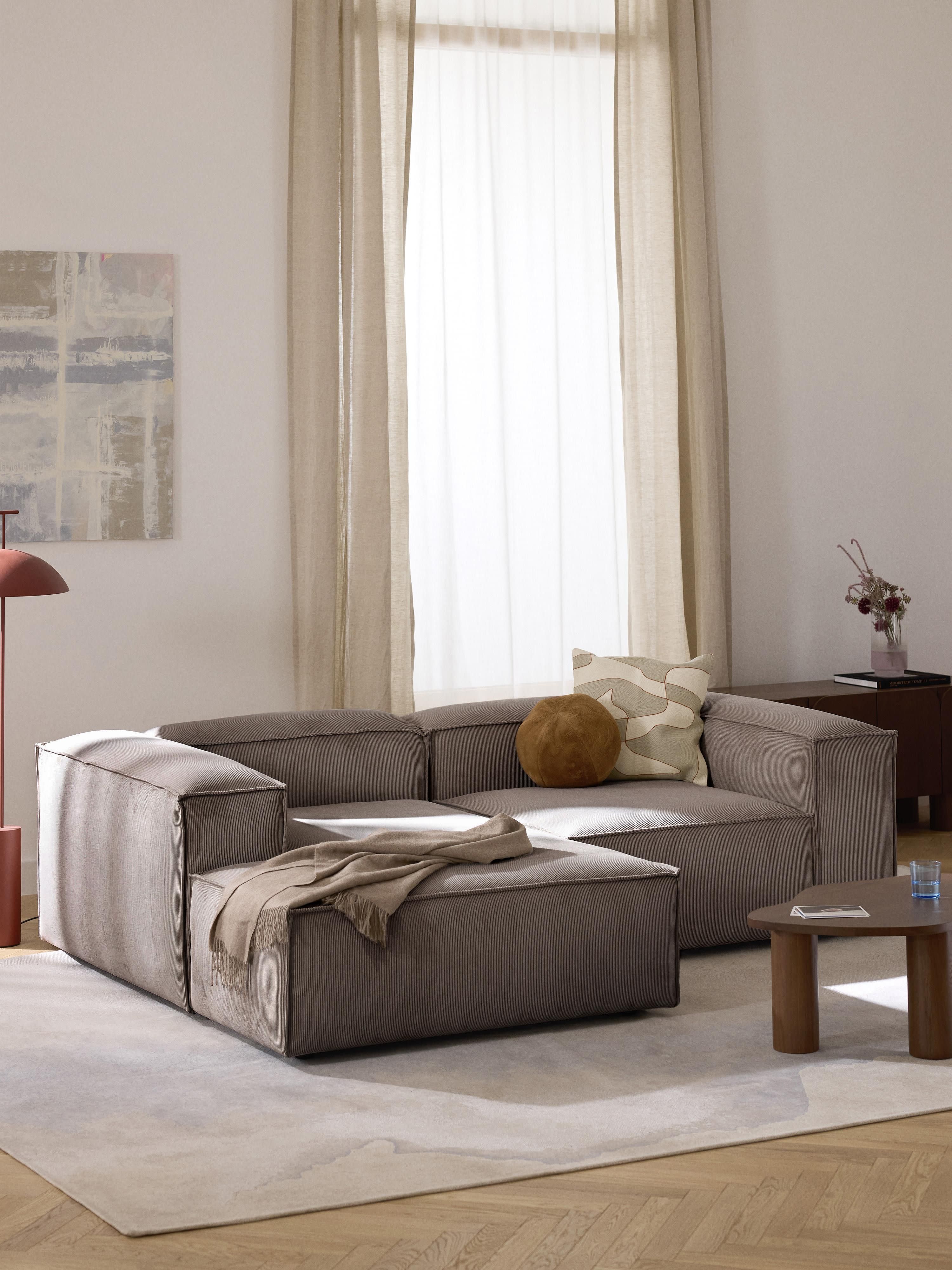 Lennon Corduroy Modular Corner Sofa (3-seater)