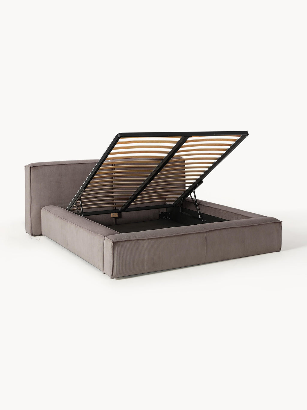Lennon Upholstered Corduroy Bed with Storage Space
