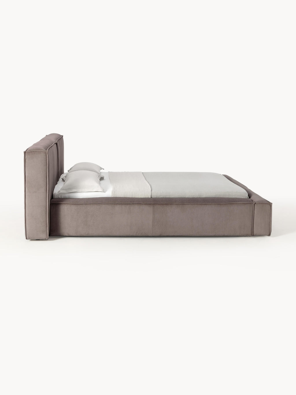 Lennon Upholstered Corduroy Bed with Storage Space