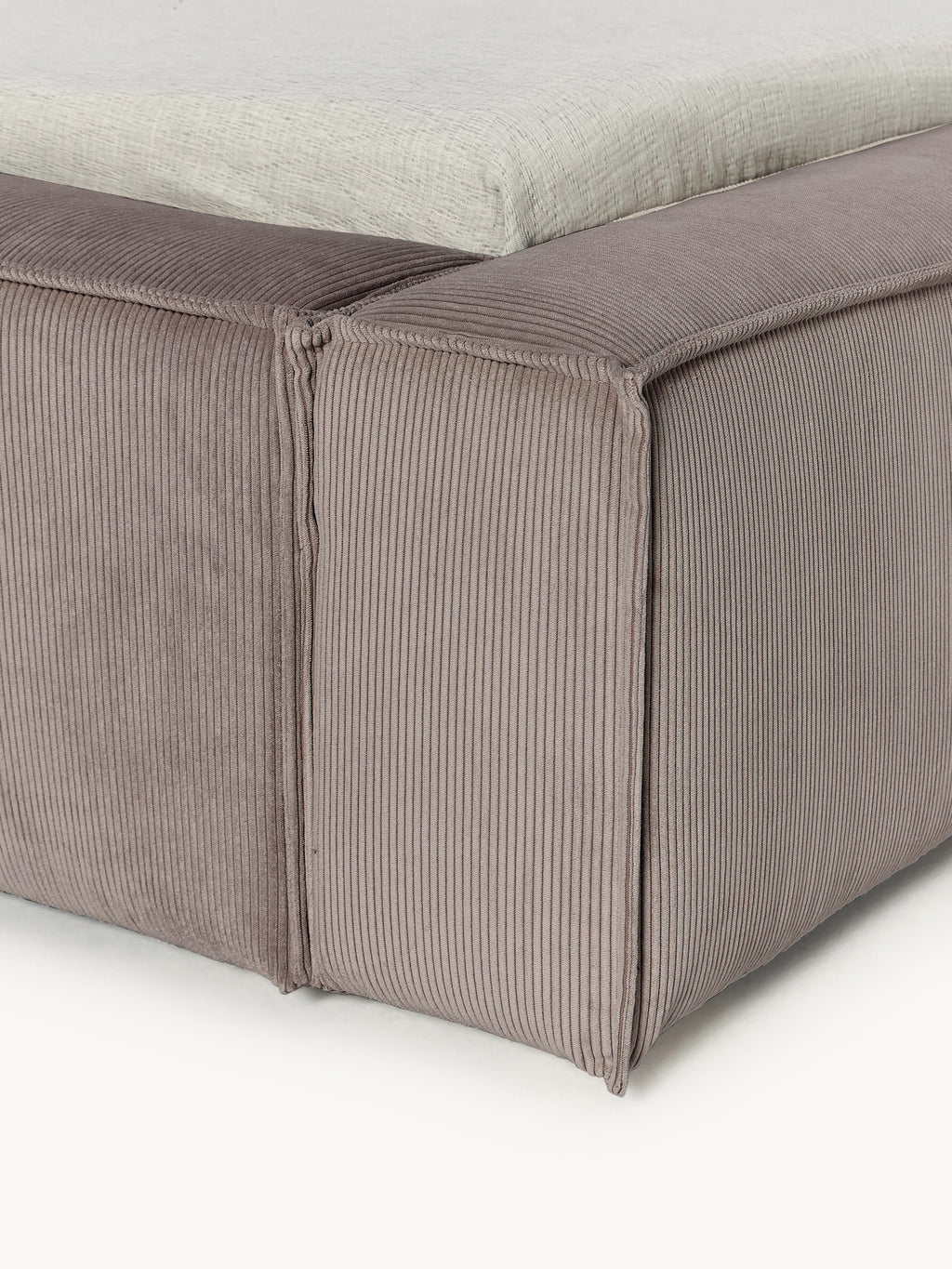 Lennon Upholstered Corduroy Bed with Storage Space
