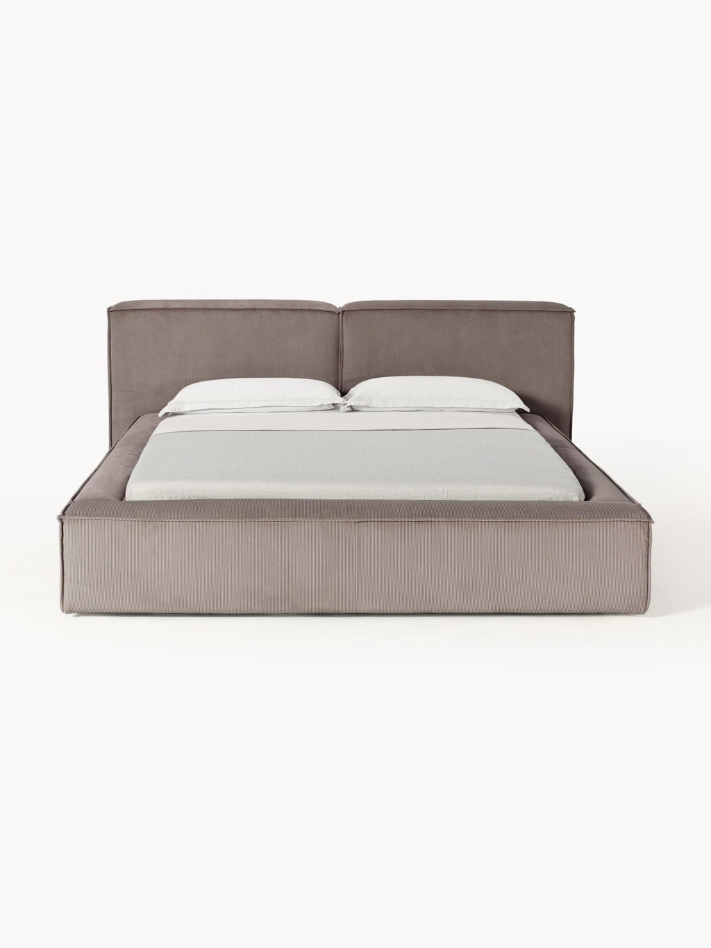 Lennon Upholstered Corduroy Bed with Storage Space