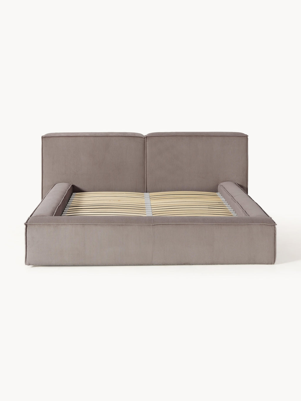 Lennon Upholstered Corduroy Bed with Storage Space