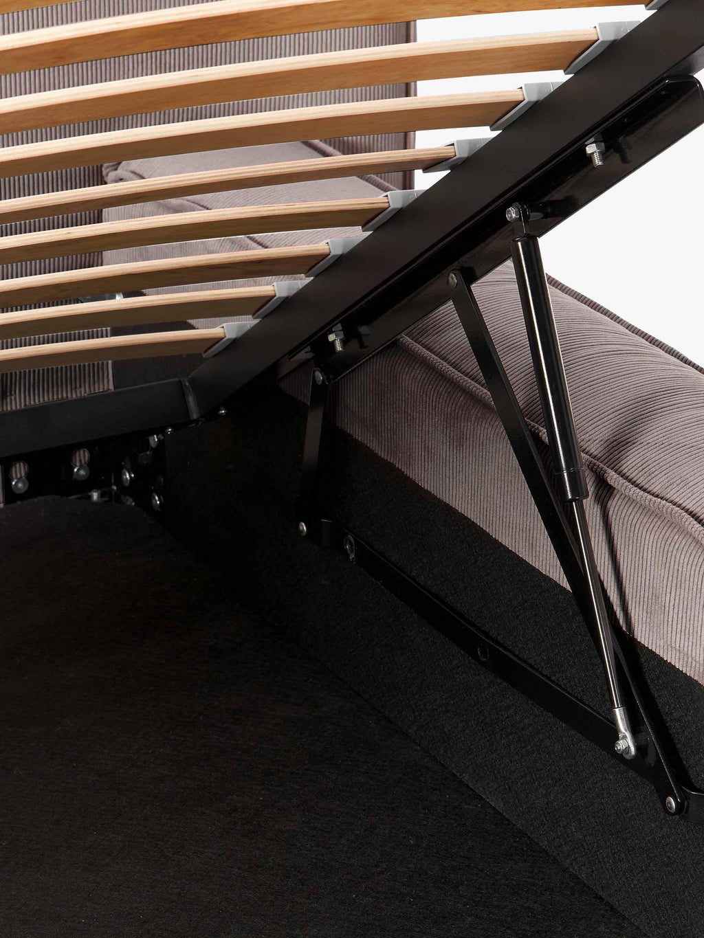Lennon Upholstered Corduroy Bed with Storage Space