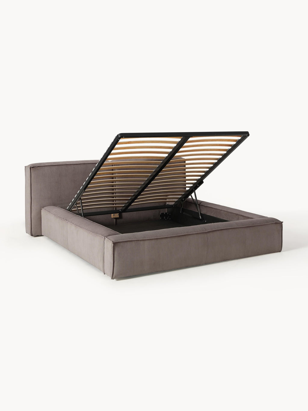 Lennon Upholstered Corduroy Bed with Storage Space