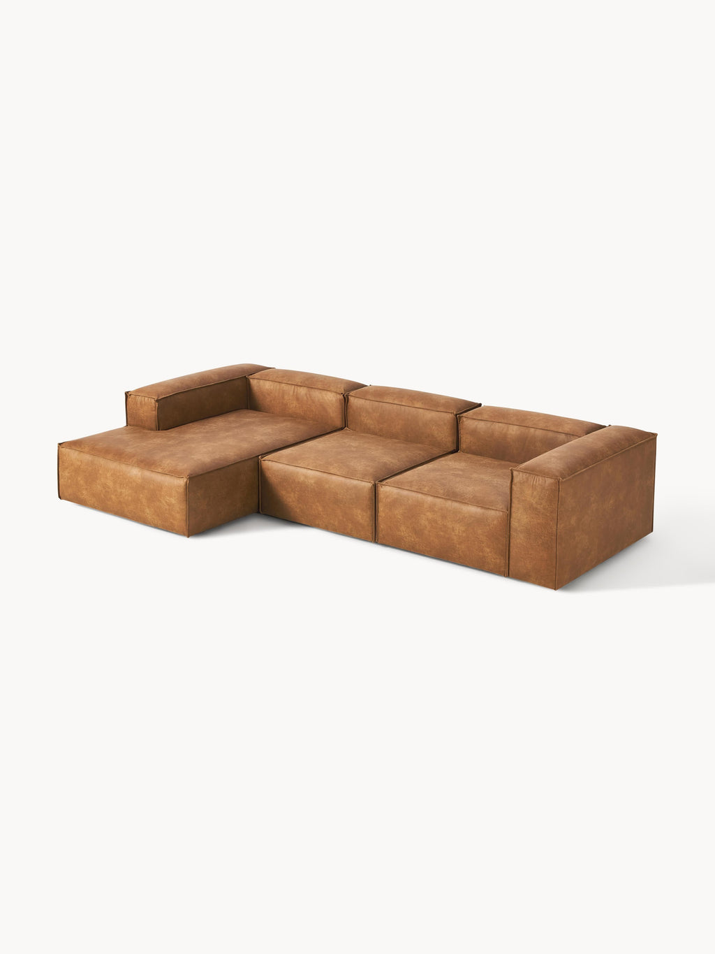 Lennon Modular Leather Corner Sofa (4-seater)