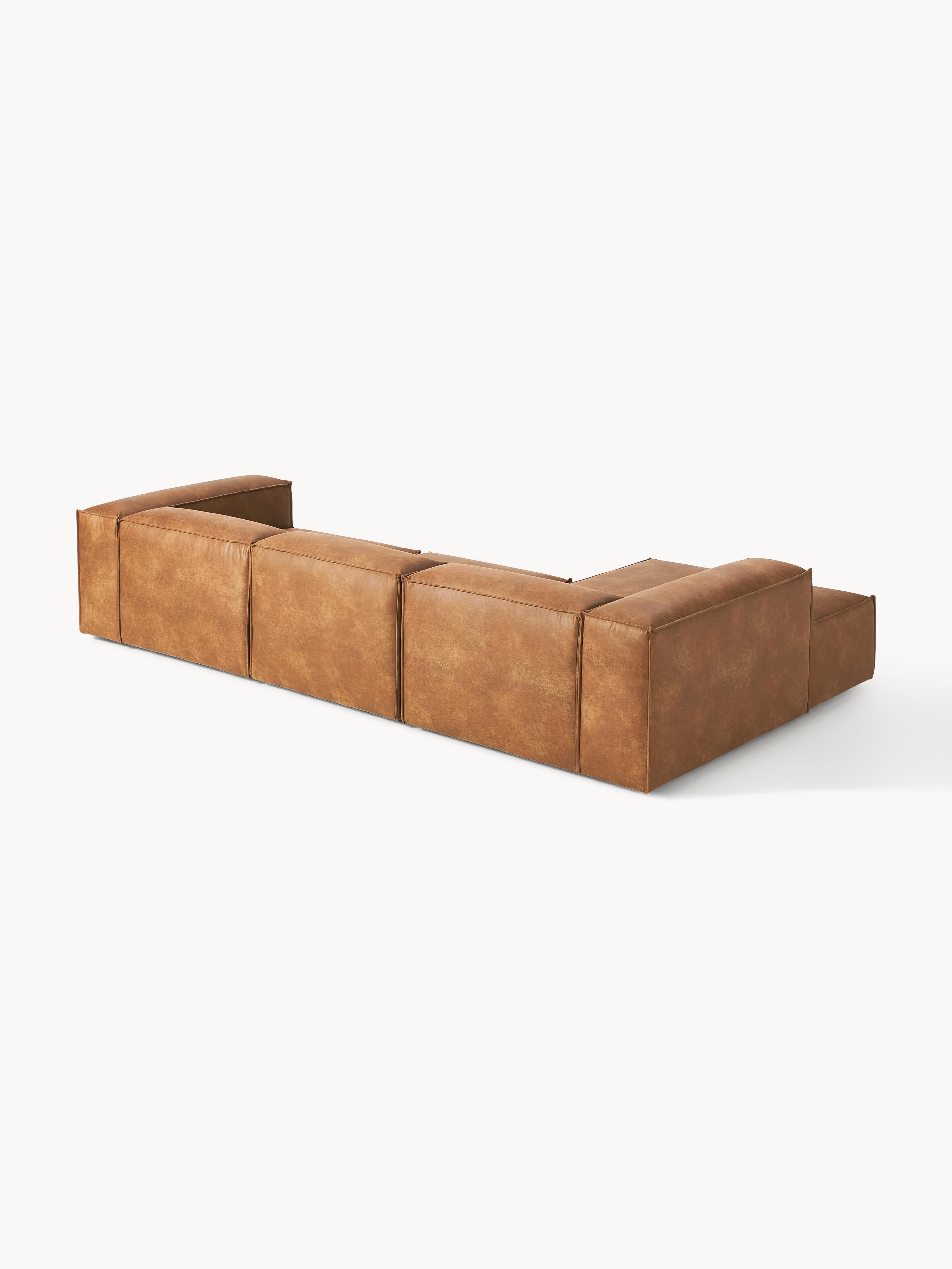 Lennon Modular Leather Corner Sofa (4-seater)