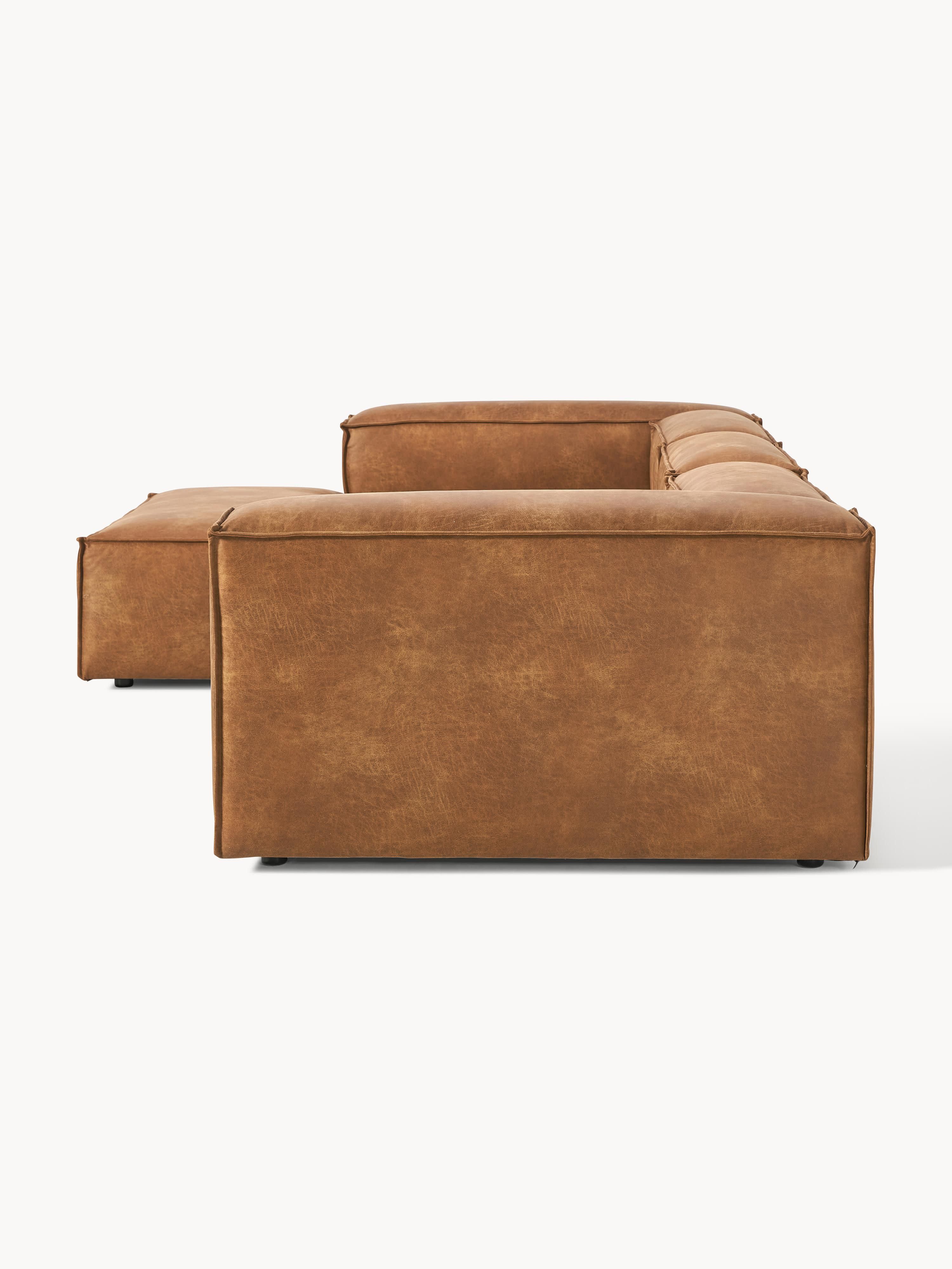 Lennon Modular Leather Corner Sofa (4-seater)