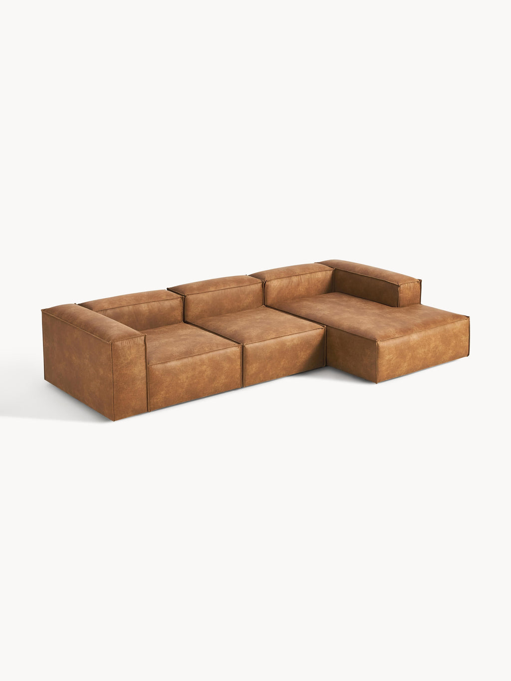 Lennon Modular Leather Corner Sofa (4-seater)