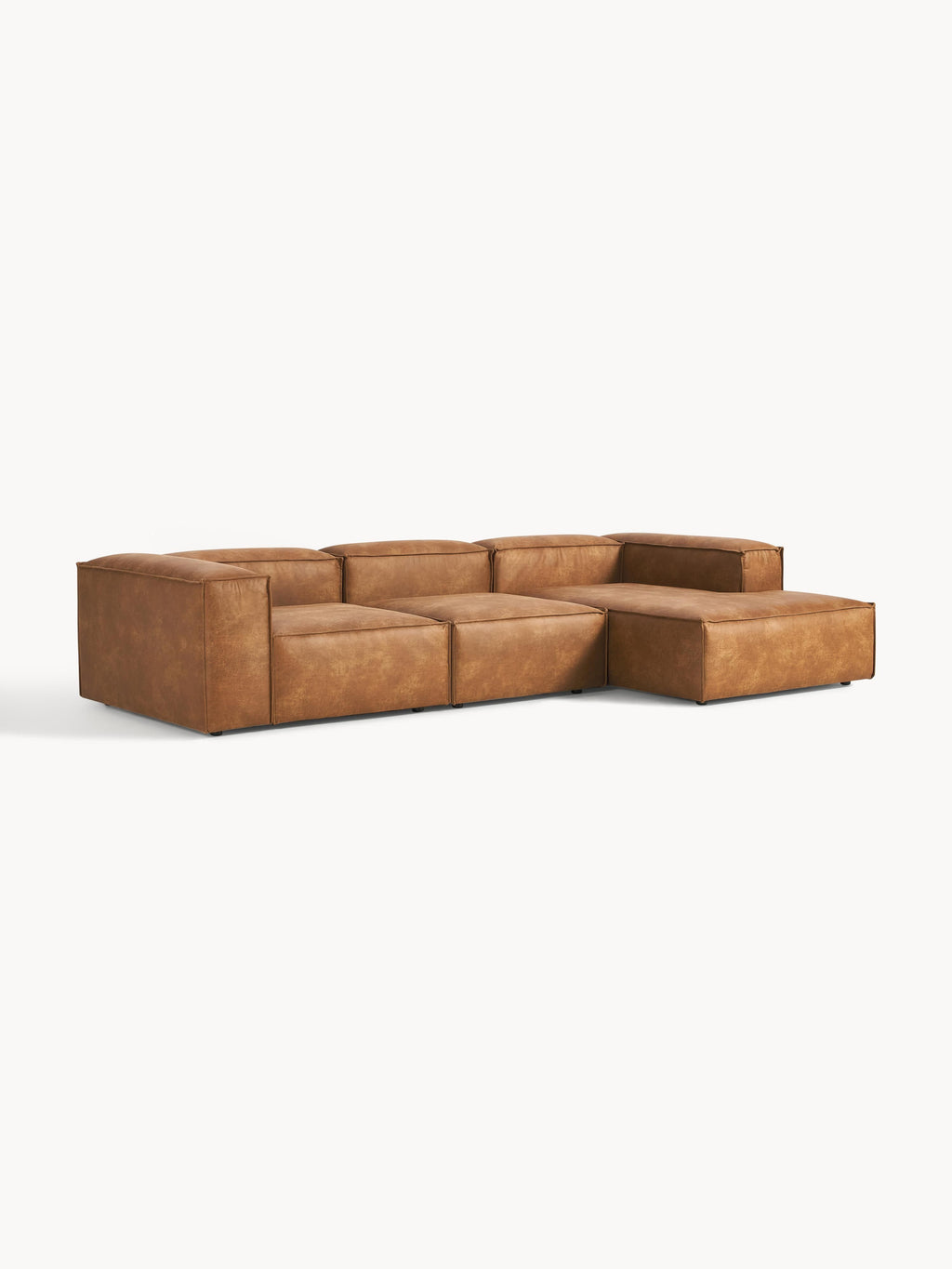 Lennon Modular Leather Corner Sofa (4-seater)