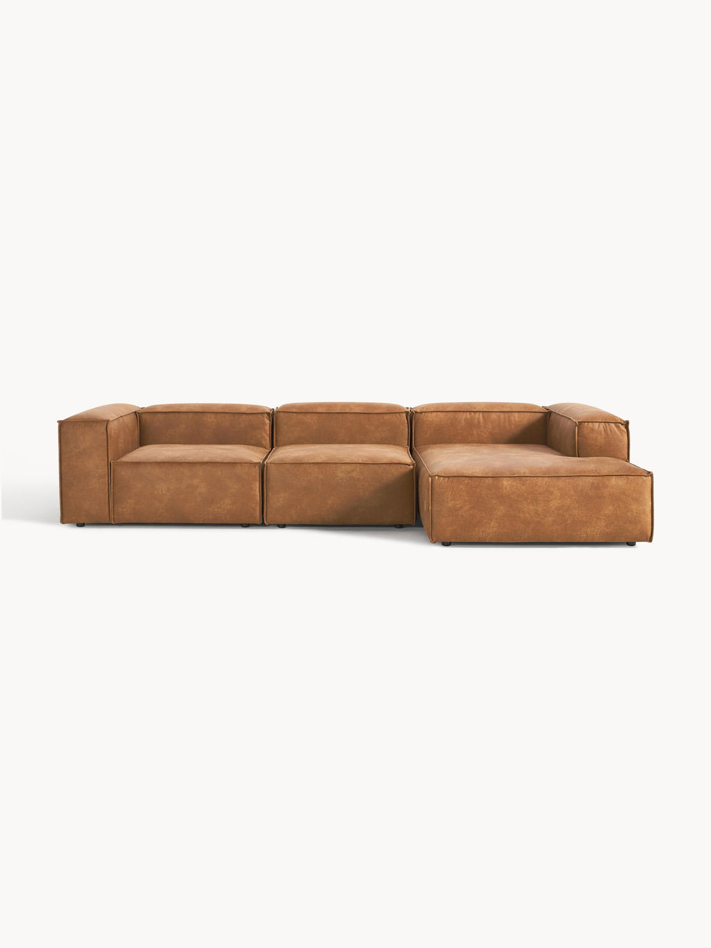 Lennon Modular Leather Corner Sofa (4-seater)
